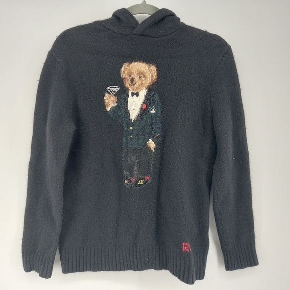 Polo Ralph Lauren Sweaters - Ralph Lauren Polo Wool Big Bear Martini  hooded sweater